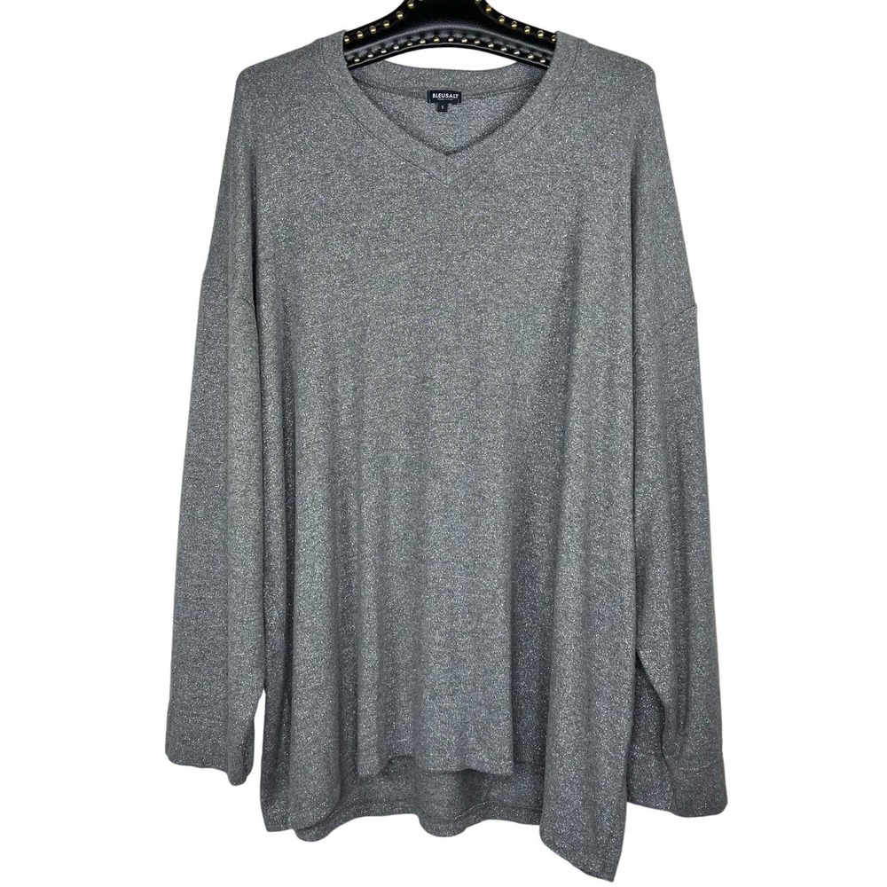 Bleusalt Gray Oversized Pullover Sweater Size 16-18 (1X) - Picture 11 of 11